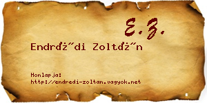 Endrédi Zoltán névjegykártya