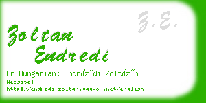 zoltan endredi business card